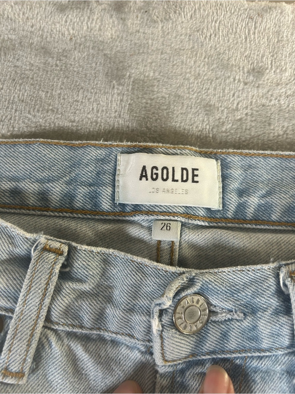 Agolde MIA mid-Rise Light Blue straight leg Denim Jeans - Picture 4 of 14